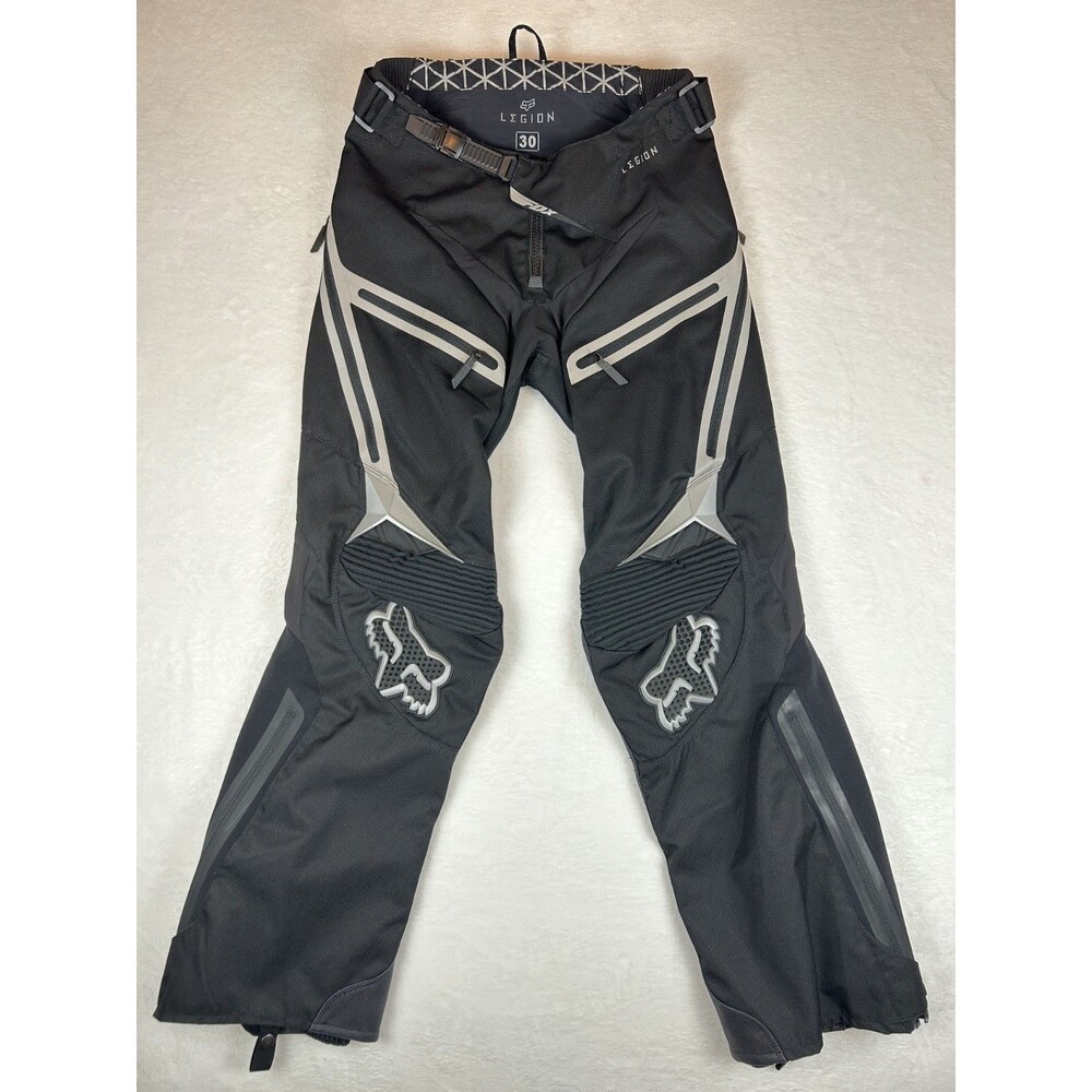 Fox Legion Motocross Riding Pants Black Gray Men's Size 30 MX Off-Road